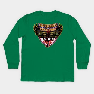 Defenders of Freedom - ARMY Kids Long Sleeve T-Shirt